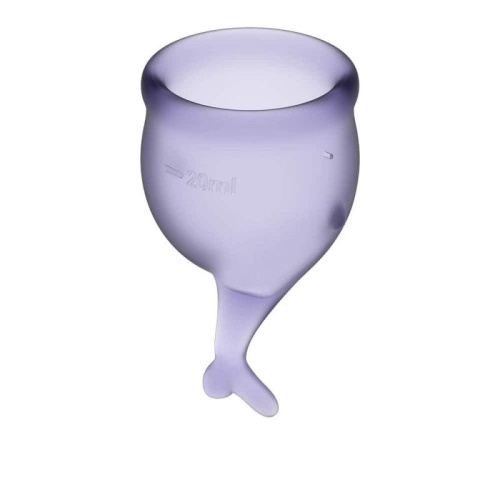 Satisfyer Feel Secure - набор менструальных чаш, 15 мл и 20 мл (фиолетовый)